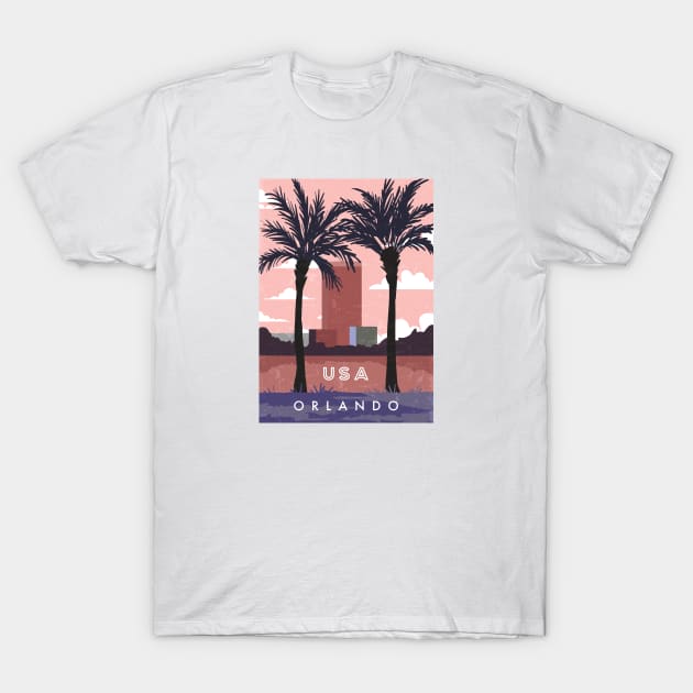 Orlando, USA. Retro travel poster T-Shirt by GreekTavern